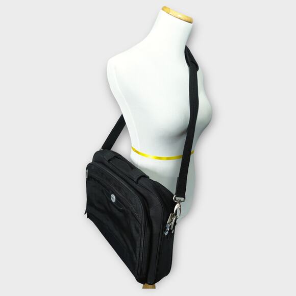 Dell Other - Dell Logo Black Nylon Laptop Travel Bag Adjustable Strap W16.5" x H13" x D 4.5"